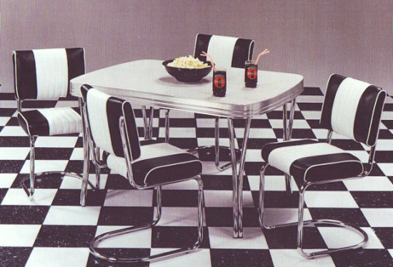 Classic Black/White Tuck & Roll Style Chairs