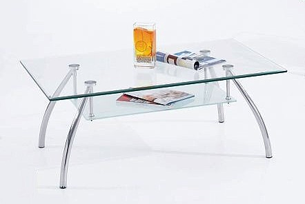 Fab Chrome and Glass Cocktail Table