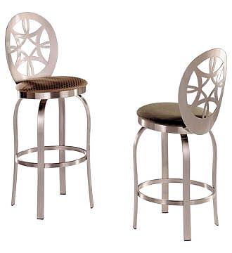 Paris Brushed Steel Bar Stool